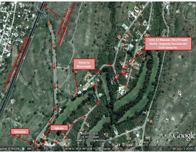 mapa del fraccionamiento